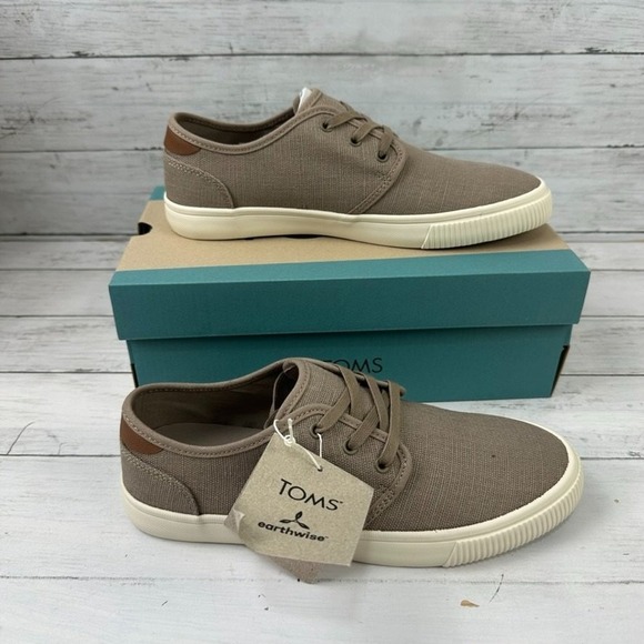 TOMS Carlo Dune Heritage Mens 7 Canvas Casual Shoes New - Picture 1 of 3